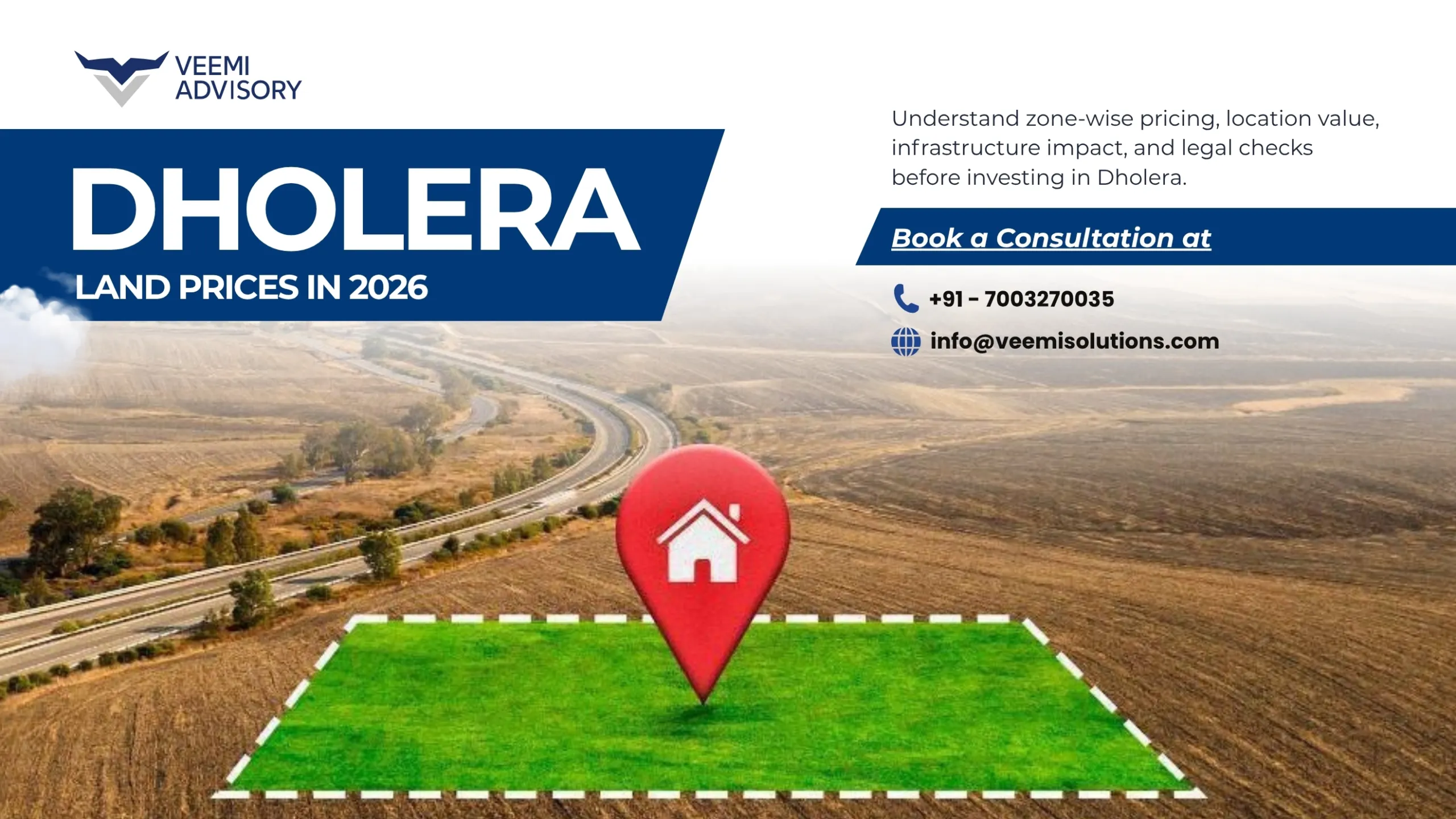 Dholera Land Price 2026: Zone-Wise Rates, Trends & Investor Guide